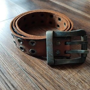 GAP mens double print leather jean belt size 38-40